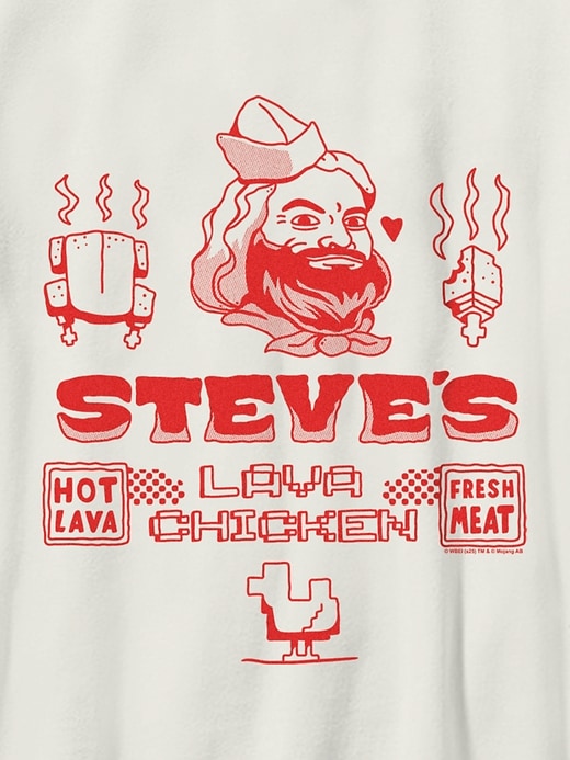 Image number 3 showing, Kids Minecraft Movie Steves Lava Chicken Graphic T-Shirt
