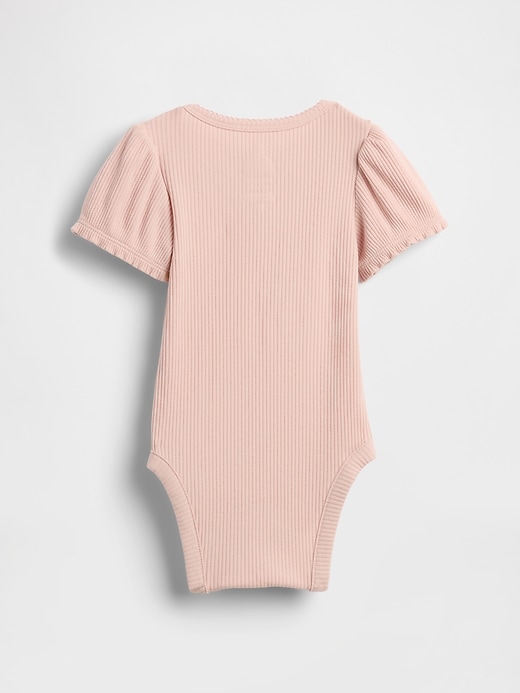 Image number 2 showing, Baby First Favorites TinyRib Puff-Sleeve Bodysuit
