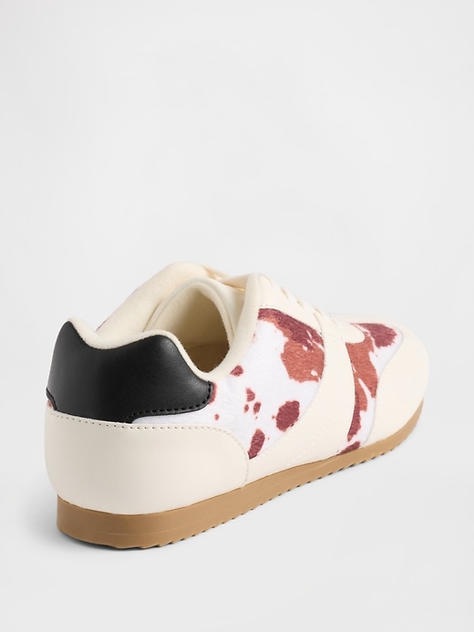 Image number 4 showing, Kids Cow Print Sneakers