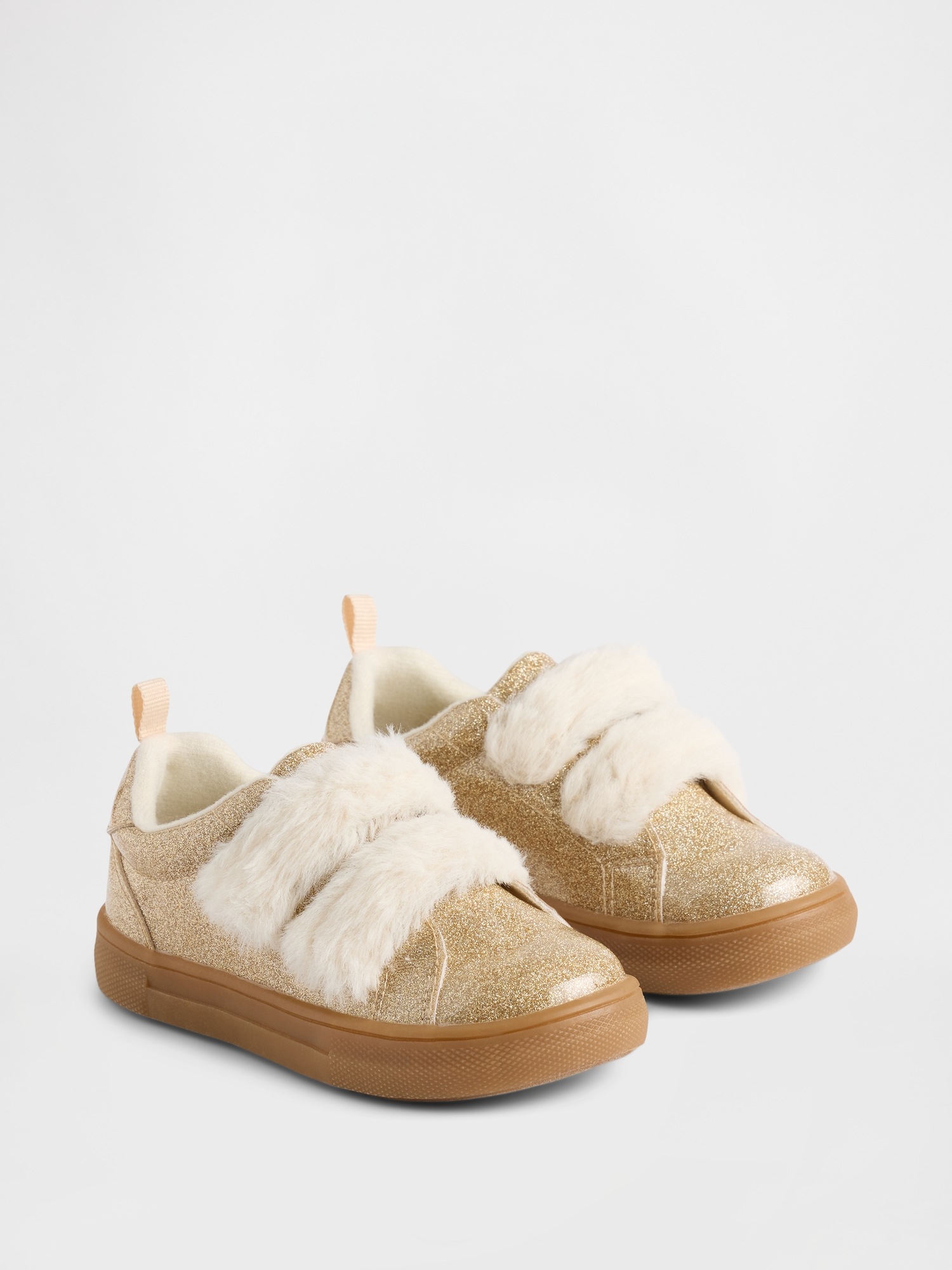 Детские кроссовки Gap Toddler Vegan Fur Glitter Sneakers — фото 2