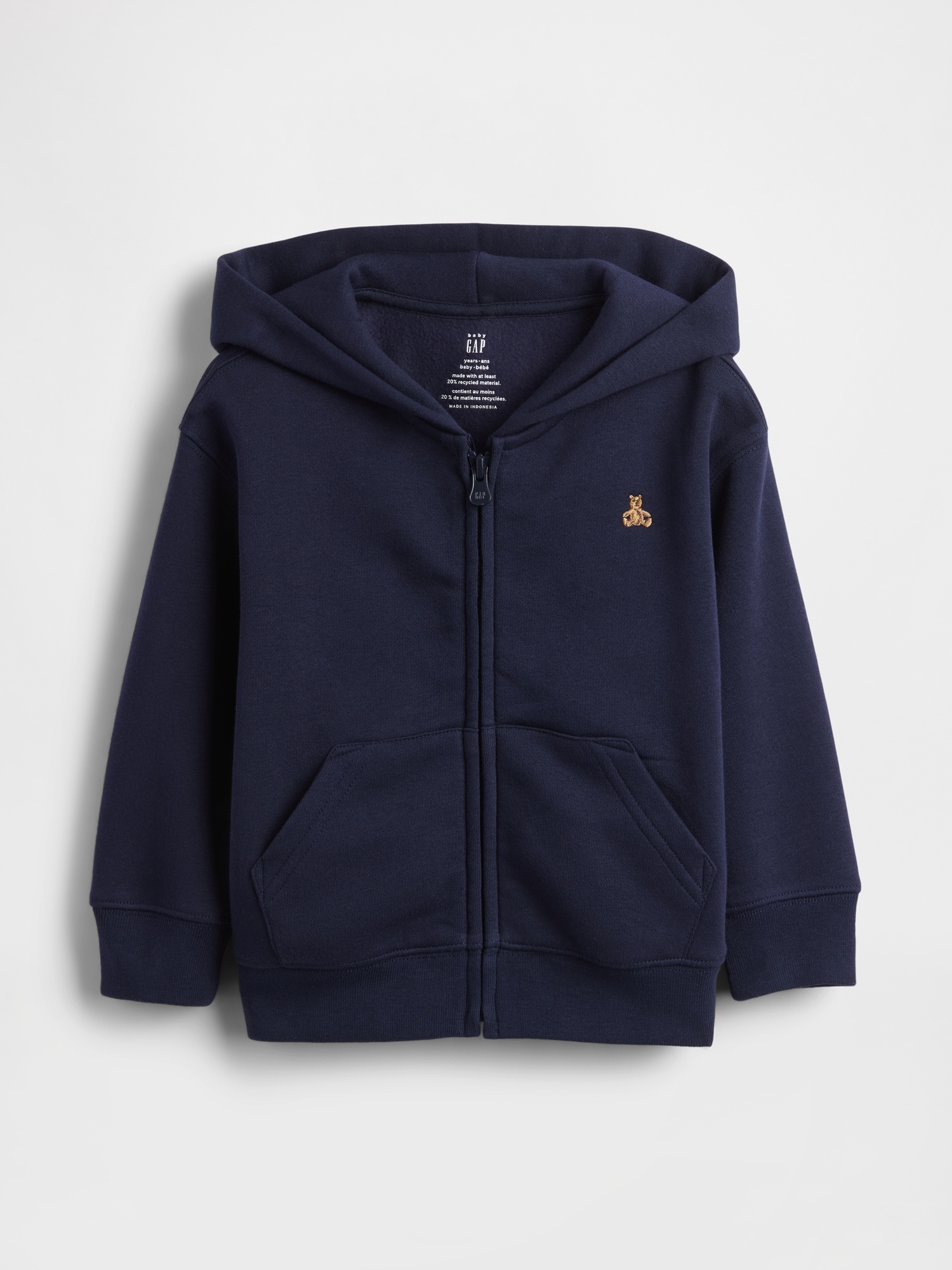 Детское худи Gap babyGap Vintage Soft Full-Zip, цвет: Синий, вариант 1 — фото 3