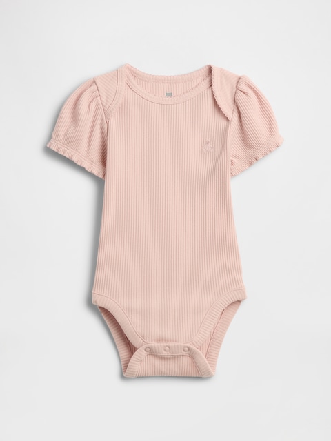 Baby First Favorites TinyRib Puff-Sleeve Bodysuit