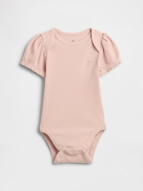 Baby First Favorites TinyRib Puff-Sleeve Bodysuit