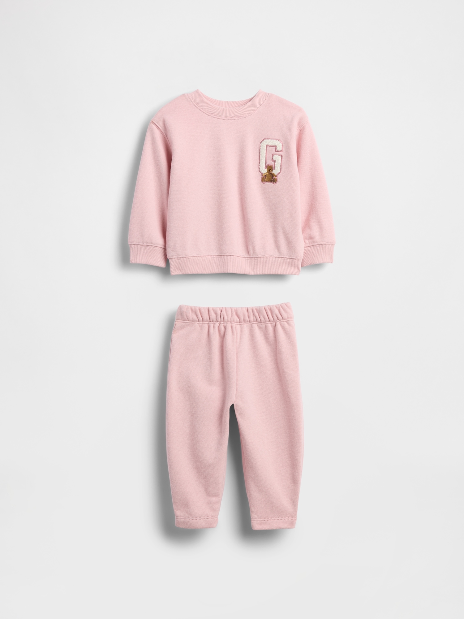 Baby VintageSoft Varsity Logo Sweat Set - Pink