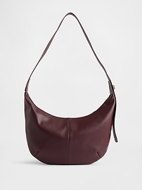 Vegan Pebble Leather Slouchy Crossbody Bag