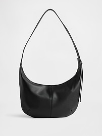 Vegan Pebble Leather Slouchy Crossbody Bag