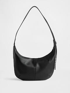 Vegan Pebble Leather Slouchy Crossbody Bag