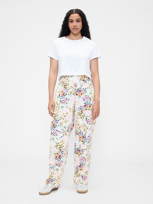 Image number 5 showing, High Rise Floral Barrel Jeans