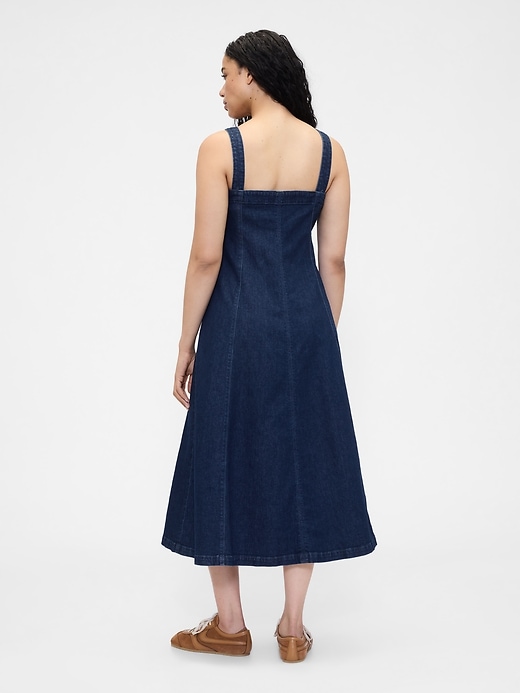 Image number 6 showing, Denim Square-Neck Maxi Dress