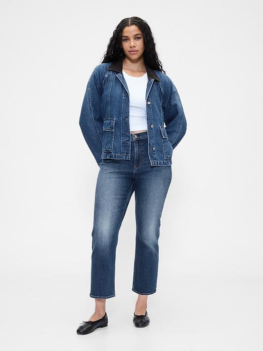 Image number 2 showing, High Rise '90s Straight Crop Jeans