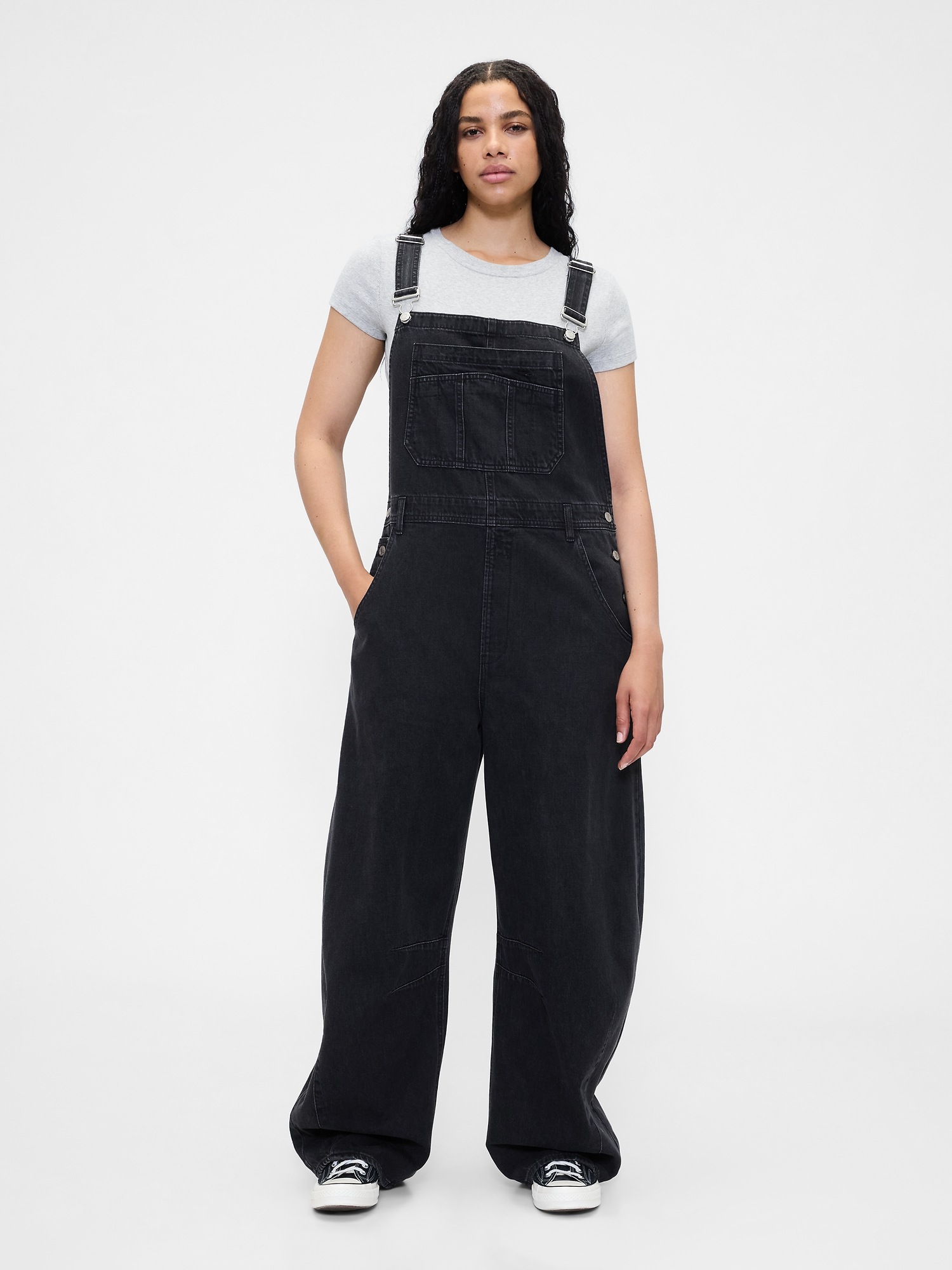 Женский джинсовый комбинезон Gap UltraSoft Horseshoe — фото 5