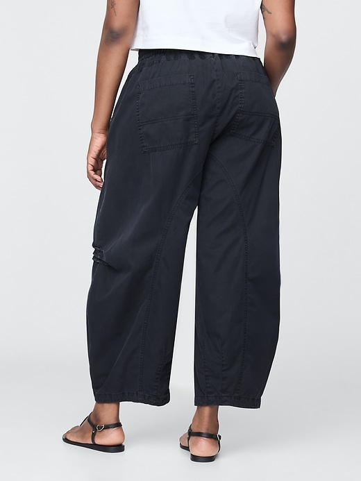 Image number 3 showing, Mid Rise Twill Barrel Pants