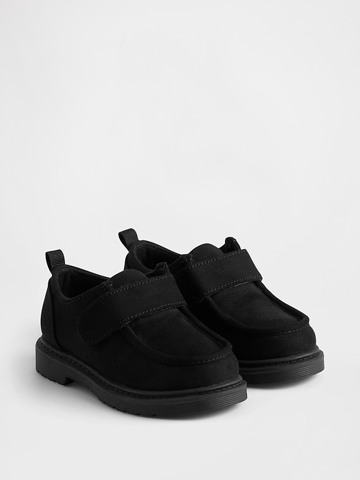 2 of 8 showing, with the color Black of product Toddler Vegan Suede Loafers