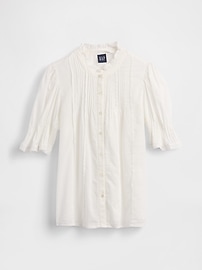 Ruffle Pintuck Shirt