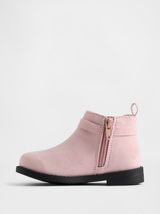 Image number 5 showing, Toddler Vegan Suede Bow Chelsea Boots