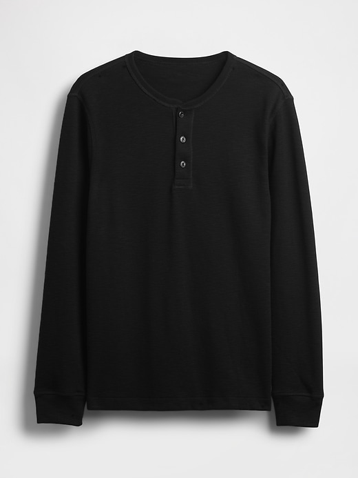 Image number 5 showing, Double-Knit Henley T-Shirt