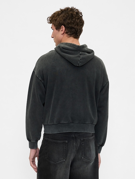 Image number 3 showing, Heavyweight Oversized Crop Logo Hoodie