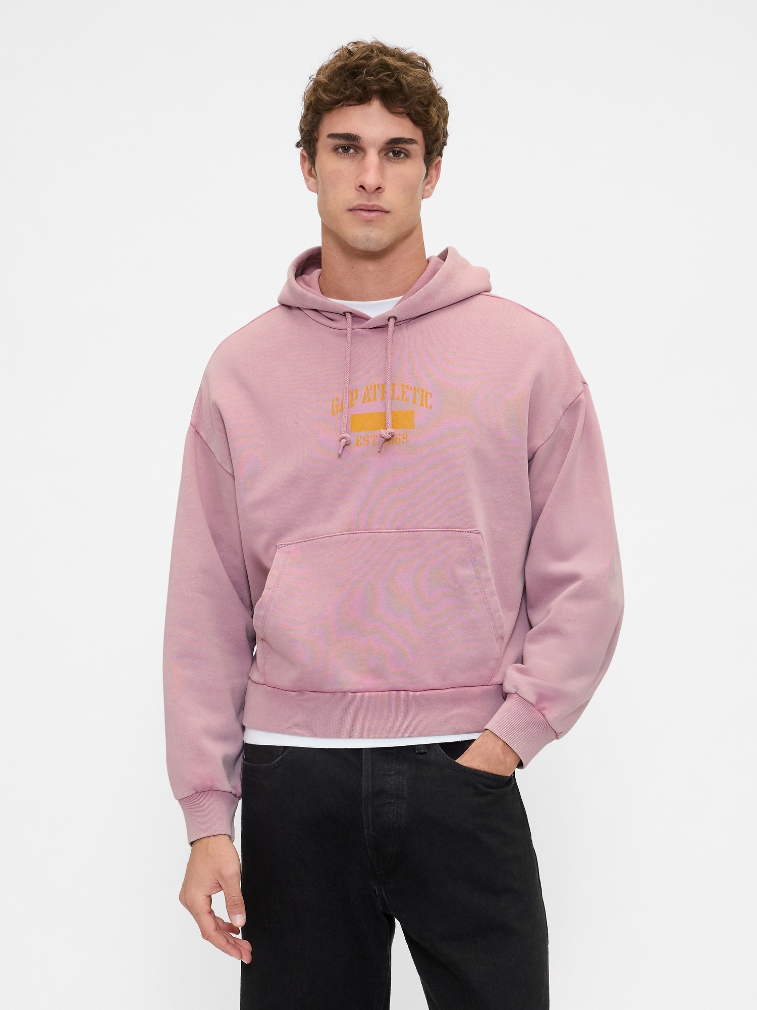 Heavyweight Oversized Logo Hoodie - Pink