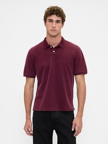 Relaxed Pique Polo Shirt