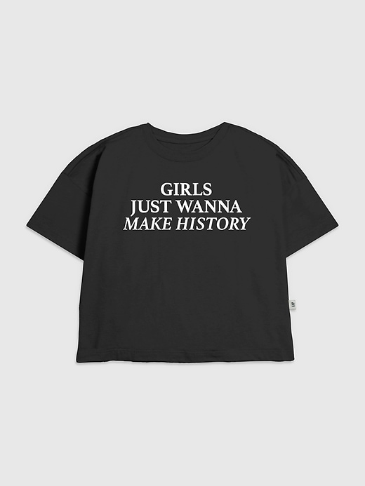 Image number 1 showing, Kids Girls Just Wanna Make History  Graphic T-Shirt