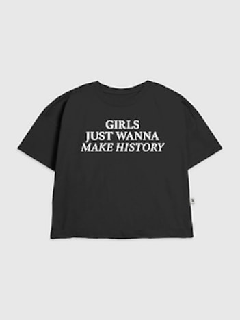 Kids Girls Just Wanna Make History  Graphic T-Shirt