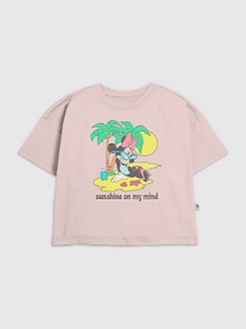 Kids Minnie Mouse Beach Graphic T-Shirt