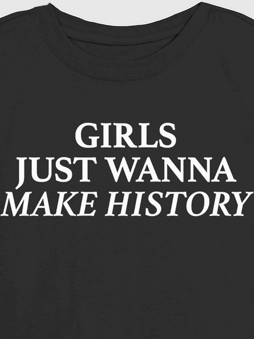 Image number 3 showing, Kids Girls Just Wanna Make History  Graphic T-Shirt
