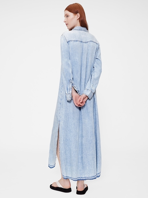Image number 3 showing, GapStudio Draped Denim Shirtdress