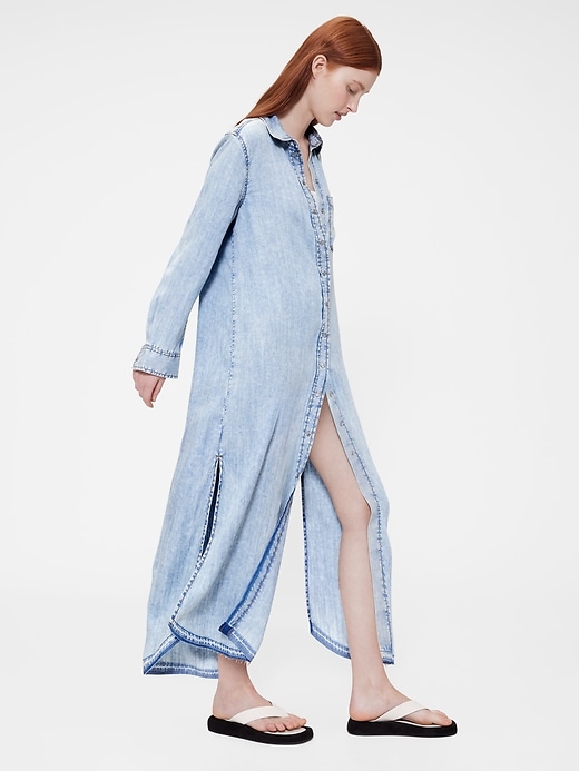 Image number 2 showing, GapStudio Draped Denim Shirtdress
