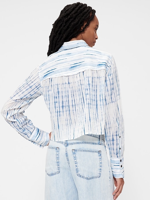 Image number 4 showing, GapStudio Voile Crop Shirt