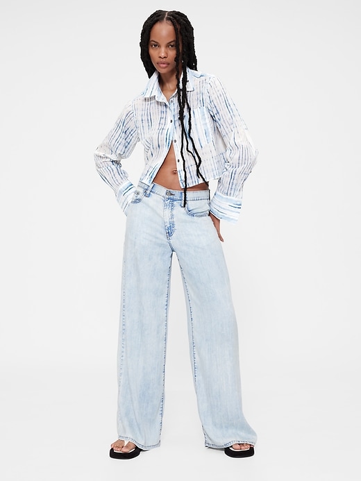 Image number 3 showing, GapStudio Voile Crop Shirt