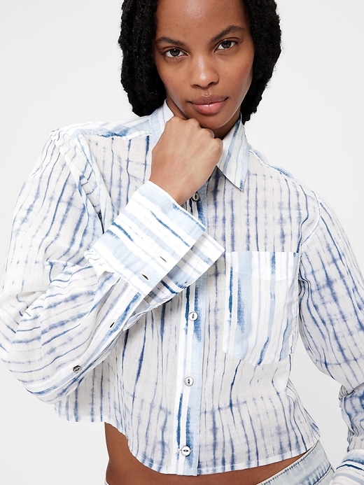 Image number 5 showing, GapStudio Voile Crop Shirt