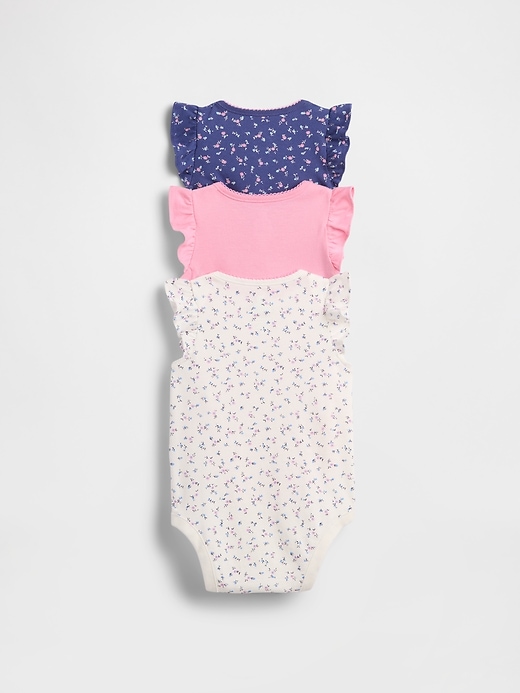 Image number 2 showing, Baby First Favorites Organic Cotton Ruffle Bodysuit (3-Pack)