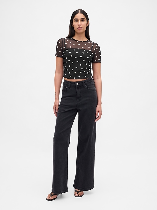 Image number 2 showing, Mesh Crop T-Shirt
