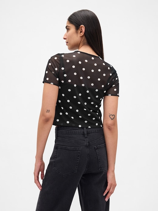 Image number 3 showing, Mesh Crop T-Shirt