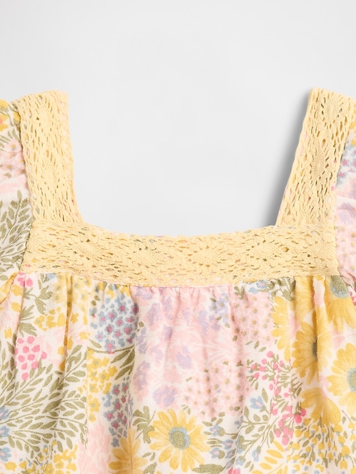 Image number 3 showing, Baby Cotton Gauze Floral Outfit Set