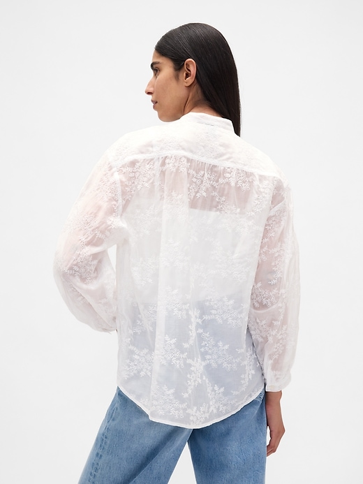 Image number 3 showing, Sheer Voile Floral Shirt