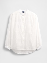 Sheer Voile Floral Shirt