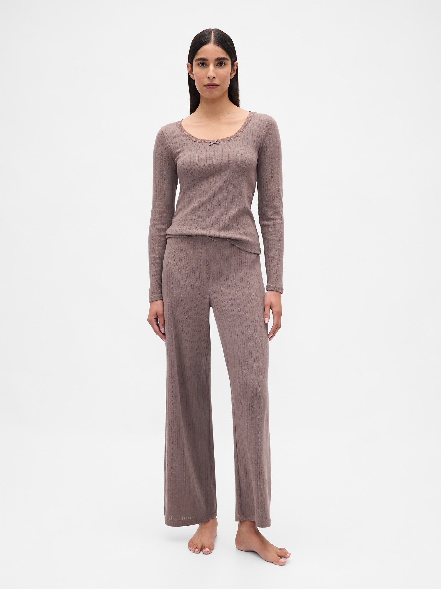 Pointelle PJ Set - Plymouth Rock Wash