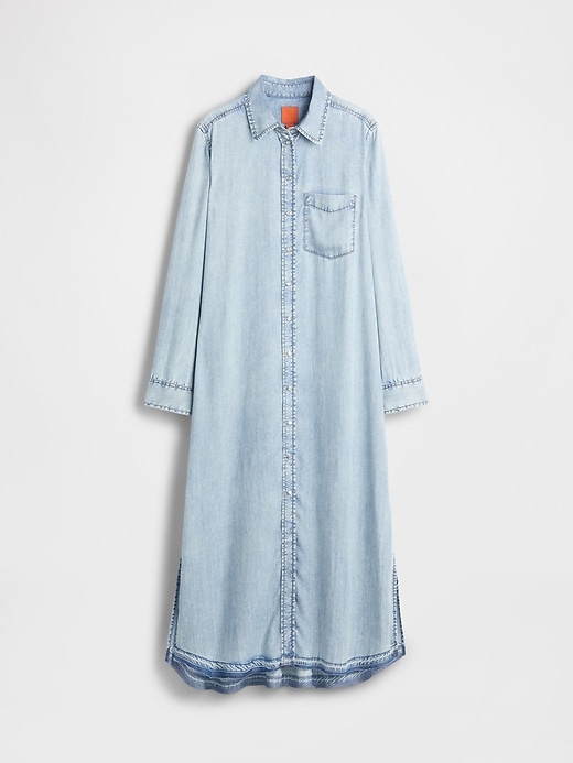 Image number 7 showing, GapStudio Draped Denim Shirtdress