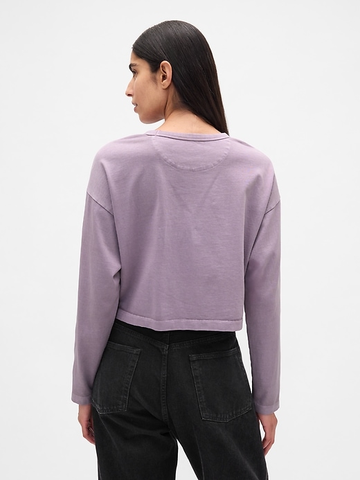 Image number 3 showing, Organic Cotton VintageSoft Heavyweight Crop T-Shirt