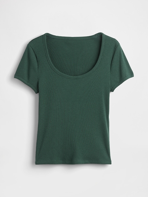 Image number 5 showing, Modern Rib Scoop Crop T-Shirt