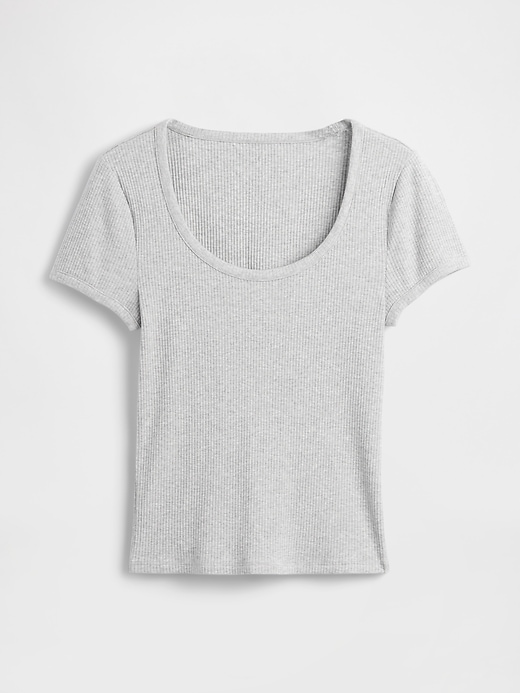 Image number 5 showing, Modern Rib Scoop Crop T-Shirt