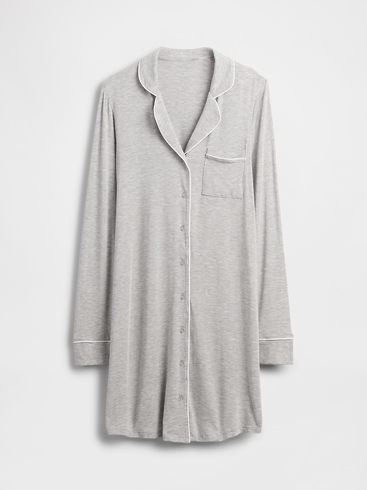 View large product image 1 of 1. Maternity Modal PJ Shirtdress
