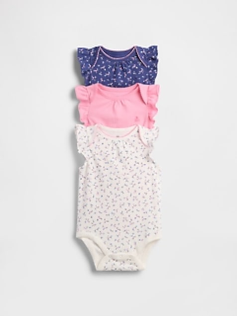 Baby First Favorites Organic Cotton Ruffle Bodysuit (3-Pack)