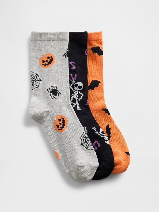 View large product image 1 of 1. Kids Halloween Crew Socks (3-Pack)