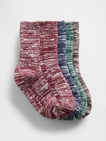 Baby & Toddler Marled Crew Socks (4-Pack)