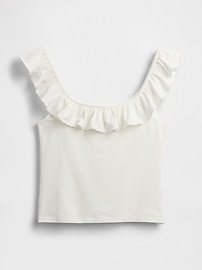 Modern Ruffle Crop Tank Top