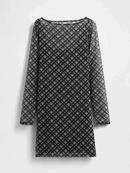 Image number 5 showing, Mesh Boatneck Mini Dress