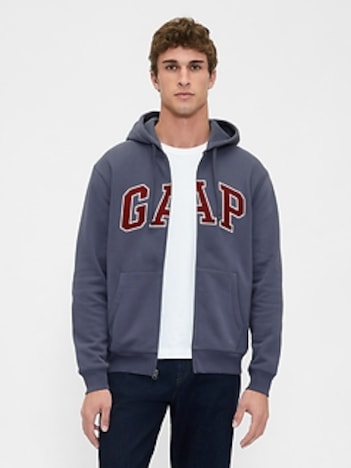 VintageSoft Arch Logo Full-Zip Hoodie
